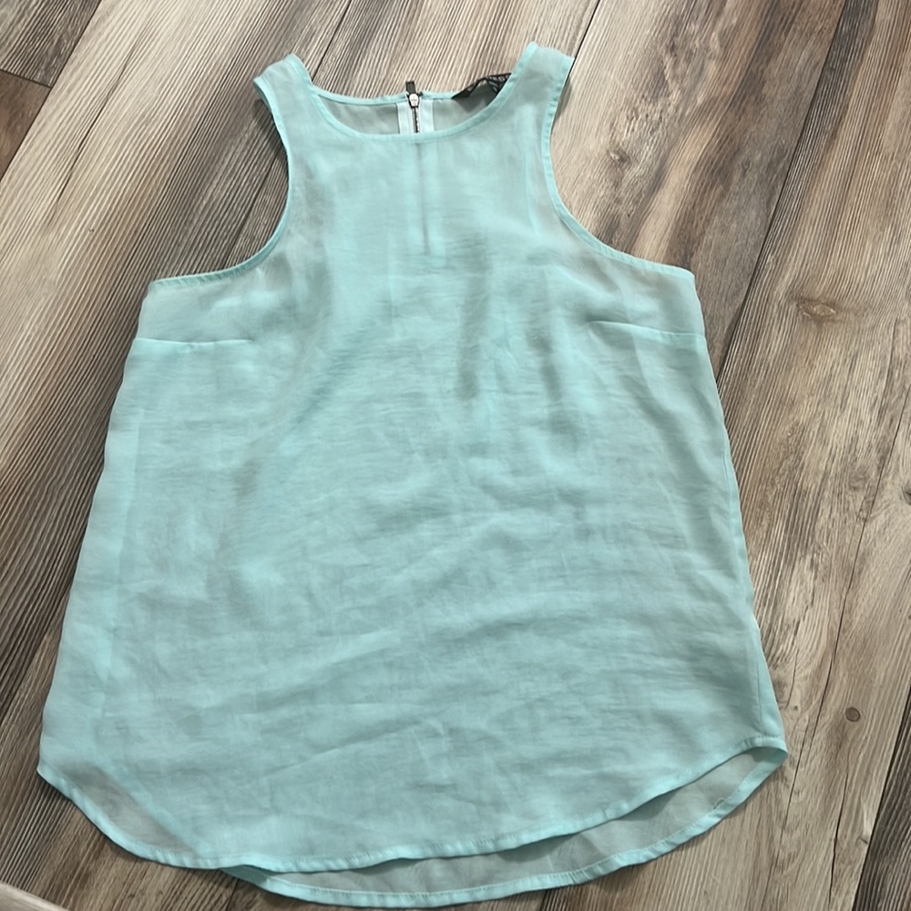 Express Light Blue Racerback zippered tank top